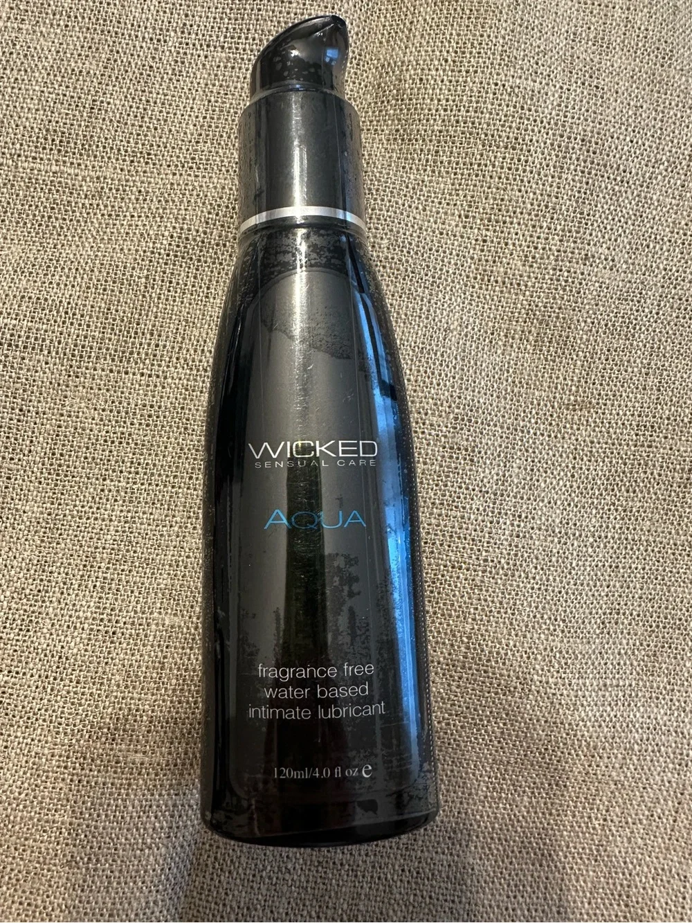 Aqua Fragrance-Free Water-Based Intimate Lubricant - Black